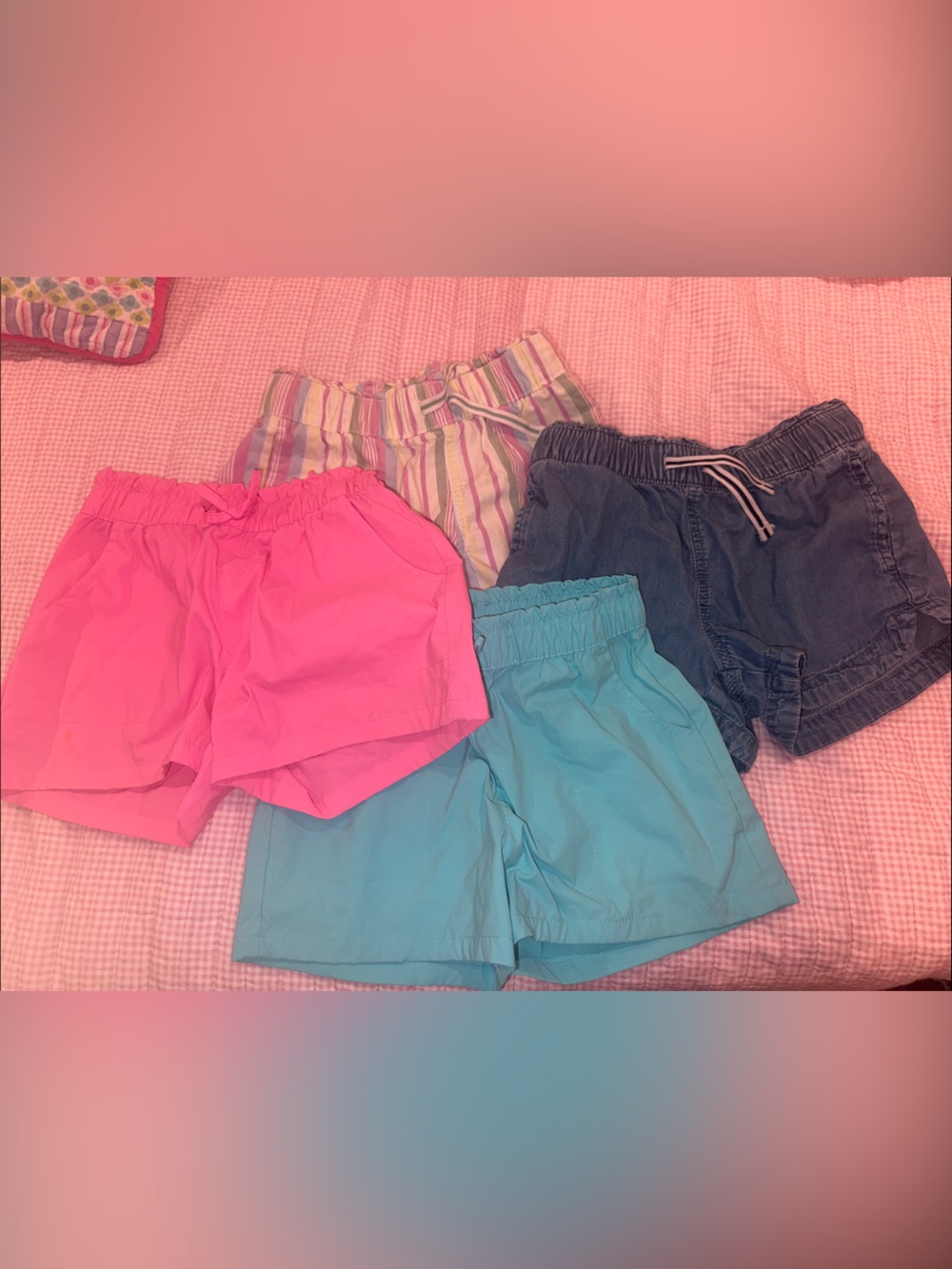 GAP Kids Shorts Set - Pink, Aqua, Navy & Pastel Stripe